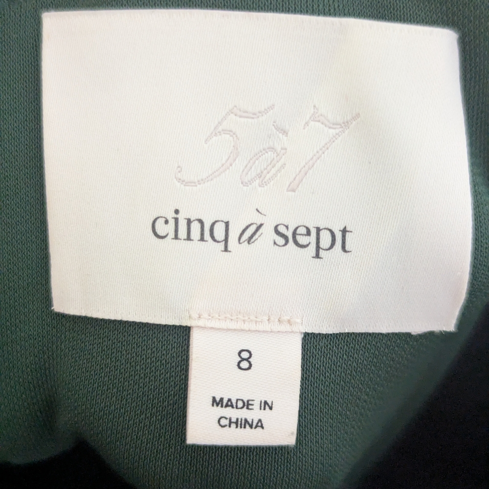 Cinq a Sept Emerald Green Kaily Draped Halter Dress Size 8 - Picture 4 of 8